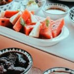 Red and White Sliced Fruits