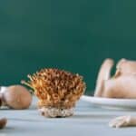 Nameko brown tiny mushrooms on table