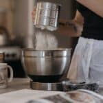 Stainless Mixing Bowl on the Table