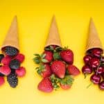 Strawberries and Brown Cone With Brown Cone