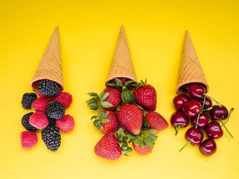 Strawberries and Brown Cone With Brown Cone