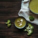 Green Broccoli and White Rice on White Ceramic Bowl